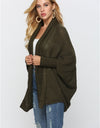 Open Front Batwing Sleeve Cardigan