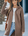 Open Front Longline Hooded Cardigan