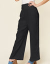 Double Take Full Size Texture Smocked Waist Wide Leg Pants