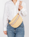 Bead Trim Straw Weave Crossbody Bag