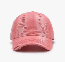 Distressed Adjustable Cotton Baseball Cap