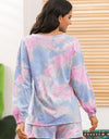 Ivy Lane Tie-Dye Long Sleeve Top and Shorts Lounge Set