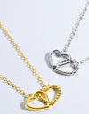 Heart Shape Spring Ring Closure Necklace