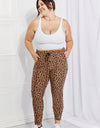 Leggings Depot Full Size Spotted Downtown Leopard Print Joggers