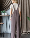 Heimish Full Size Ribbed Front Pocket Sleeveless Jumpsuit