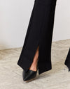 Kancan V-Waistband Slit Flare Pants