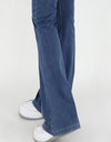 Wide Waistband Bootcut Jeans with Pockets