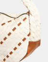 Fame Tassel Detail Weave Semi Circle Bag