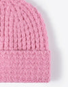 Waffle-Knit Cuff Beanie