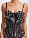 Rhinestone Sweetheart Neck Mini Cami Dress