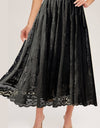 Lace High Waist Midi Skirt