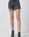 RISEN Raw Hem Denim Shorts with Pockets