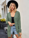 Cable-Knit Long Sleeve Cardigan