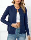 Button Down Round Neck Cardigan