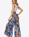 Floral Tie-Waist Tiered Culottes