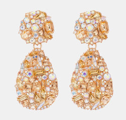 Teardrop Shape Zinc Alloy Dangle Earrings