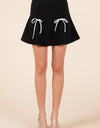 GeeGee 2-Bow Pleated Mini Skirt