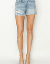 RISEN Raw Hem Denim Shorts