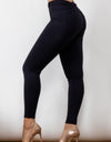 Full Size Contrast Detail Buttoned Leggings