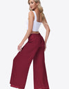 Smocked Split Wide Leg Long Pants