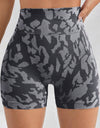 Printed High Waist Active Shorts