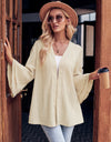 Eyelet Bell Sleeve Cardigan