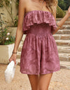 Devine Strapless Layered Smocked Romper