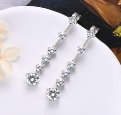 4 Carat Moissanite 925 Sterling Silver Earrings