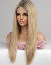 13*2" Lace Front Wigs Synthetic Long Straight 24'' 150% Density