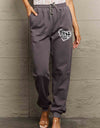 Simply Love Simply Love Full Size Drawstring Heart Graphic Long Sweatpants