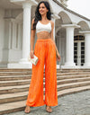 Drawstring Wide Leg Pants