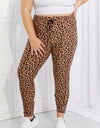 Leggings Depot Full Size Spotted Downtown Leopard Print Joggers