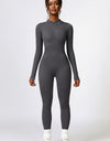 Half Zip Long Sleeve Active Jumpsuit