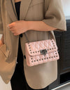 Studded PU Leather Crossbody Bag