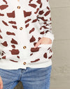 Woven Right Animal Print Button Front Sweater Cardigan