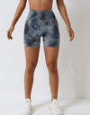 Tie Dye Wide Waistband Slim Fit Sports Shorts