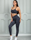 Leopard Cutout Sports Bra and Leggings Set