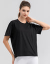 Round Neck Short Sleeve Active Top