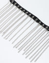 Fringed Chain PU Leather Belt