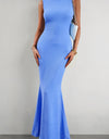 Devine Round Neck Sleeveless Maxi Fishtail Dress