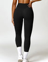 Twisted High Waist Active Pants with Pockets