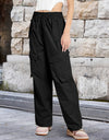 Drawstring High Waist Cargo Pants