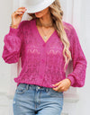 Openwork V-Neck Cardigan