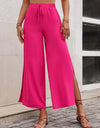 High Waist Slit Wide Leg Pants