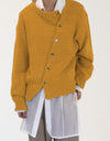 Dropped Shoulder Buttoned Cardigan