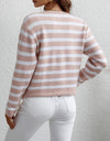 Woven Right Striped Button Front Cardigan