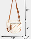 Fame Tassel Detail Weave Semi Circle Bag