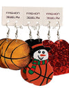 Snowman, Ball, and Heart Earrings Set