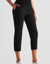 Elastic Waist Cropped Sports Pants