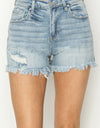 RISEN Raw Hem Denim Shorts